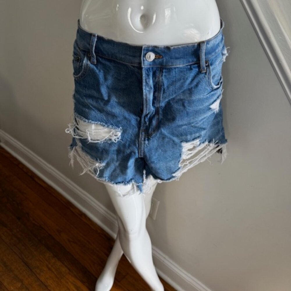 American Eagle Distressed Highest Rise 90's Boyfriend Shorts Size 14